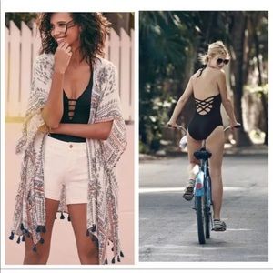 La Blanca Island Goddess Caged Crossback One Piece